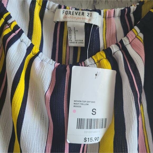 Forever 21 Contemporary Ruffle Off Shoulder Top SZ S NWT - Picture 4 of 8